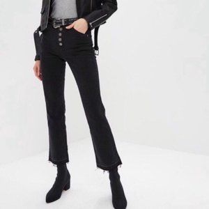 Free People The Dylan High-Rise Bootcut Jeans / Size 26 / Black